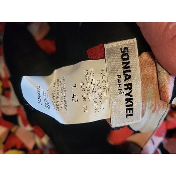 SONIA RYKIEL Floral Sleeveless Dress with pockets size T 42 France - Picture 9 of 9